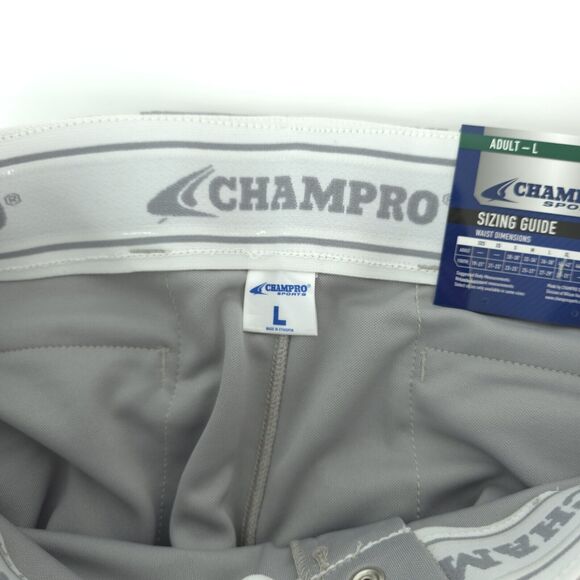 Champro Baseball Pants Adult Large Gray Open Bottom New - Picture 7 of 9